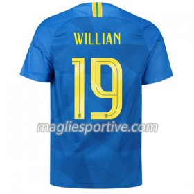 Completo Calcio Brasile Willian 19 Divisa Trasferta Mondiali 2018